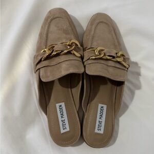 Steve Madden Women's Cassady Loafer mule with Gold Chain